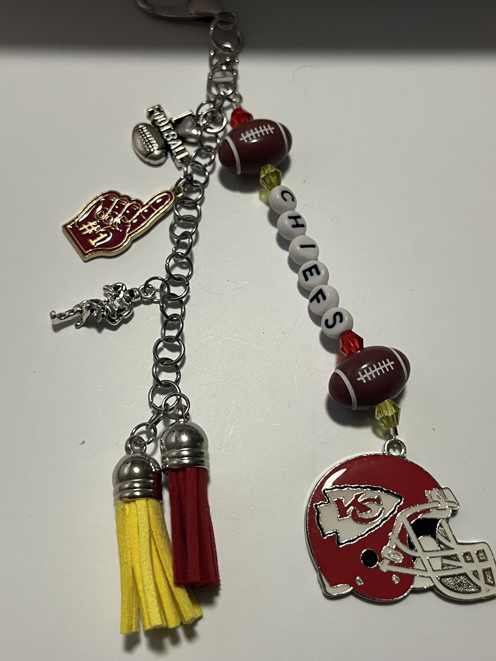 KC Chiefs Accessory Charm, Double Strand