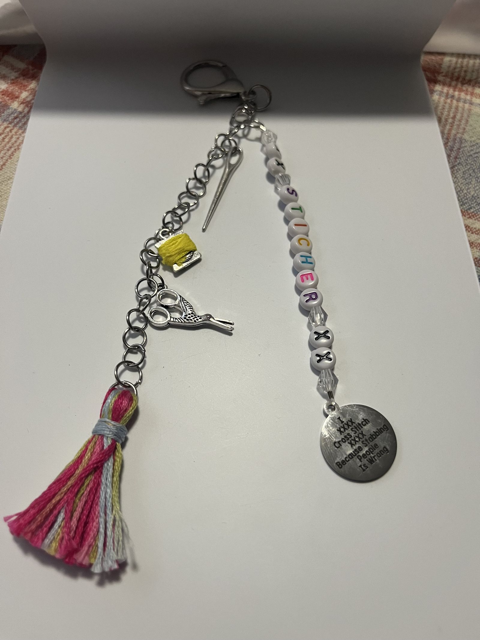 I Cross Stitch Accessory Charm