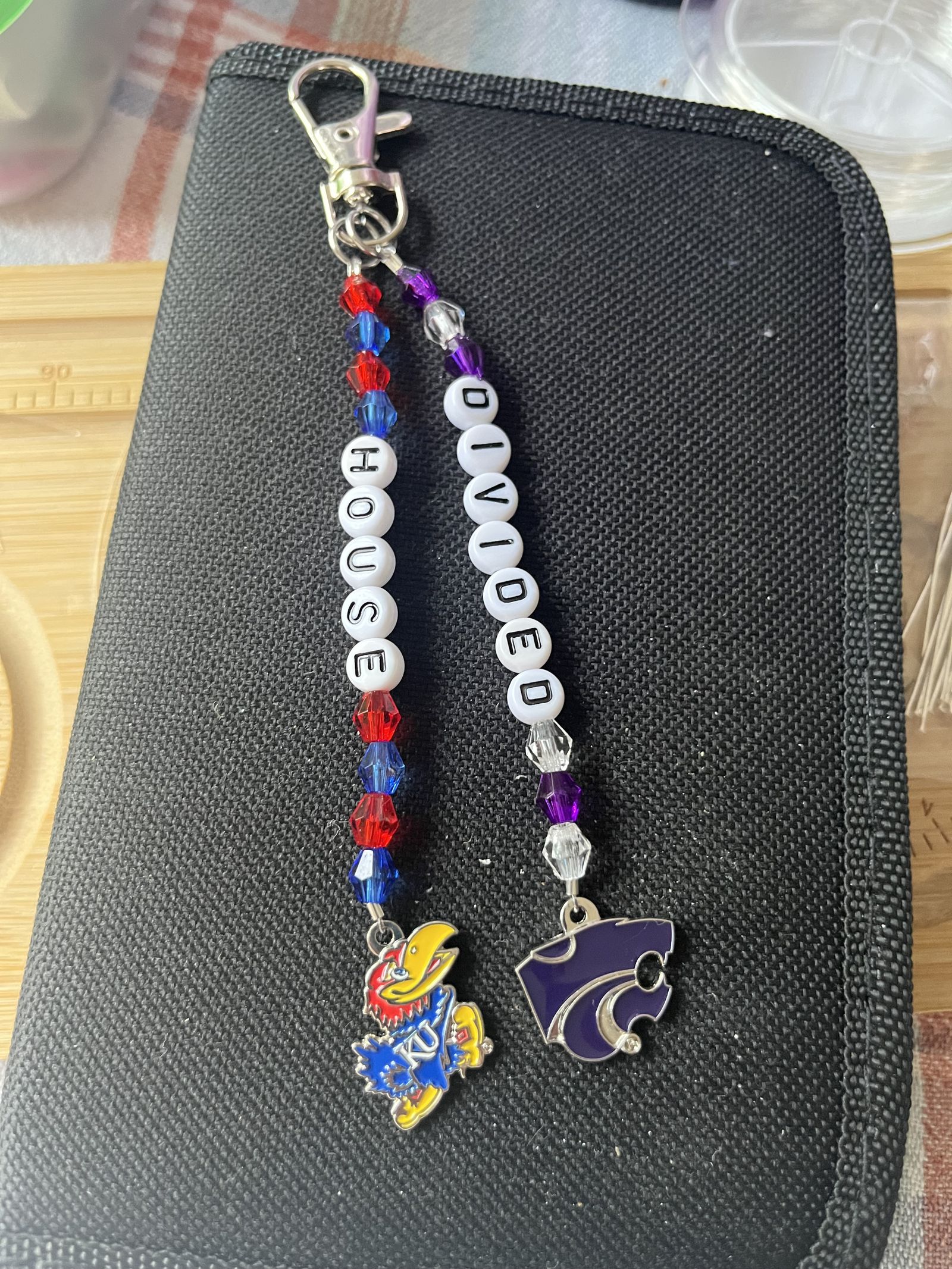 House Divided Accessory Charm, KU and KSU