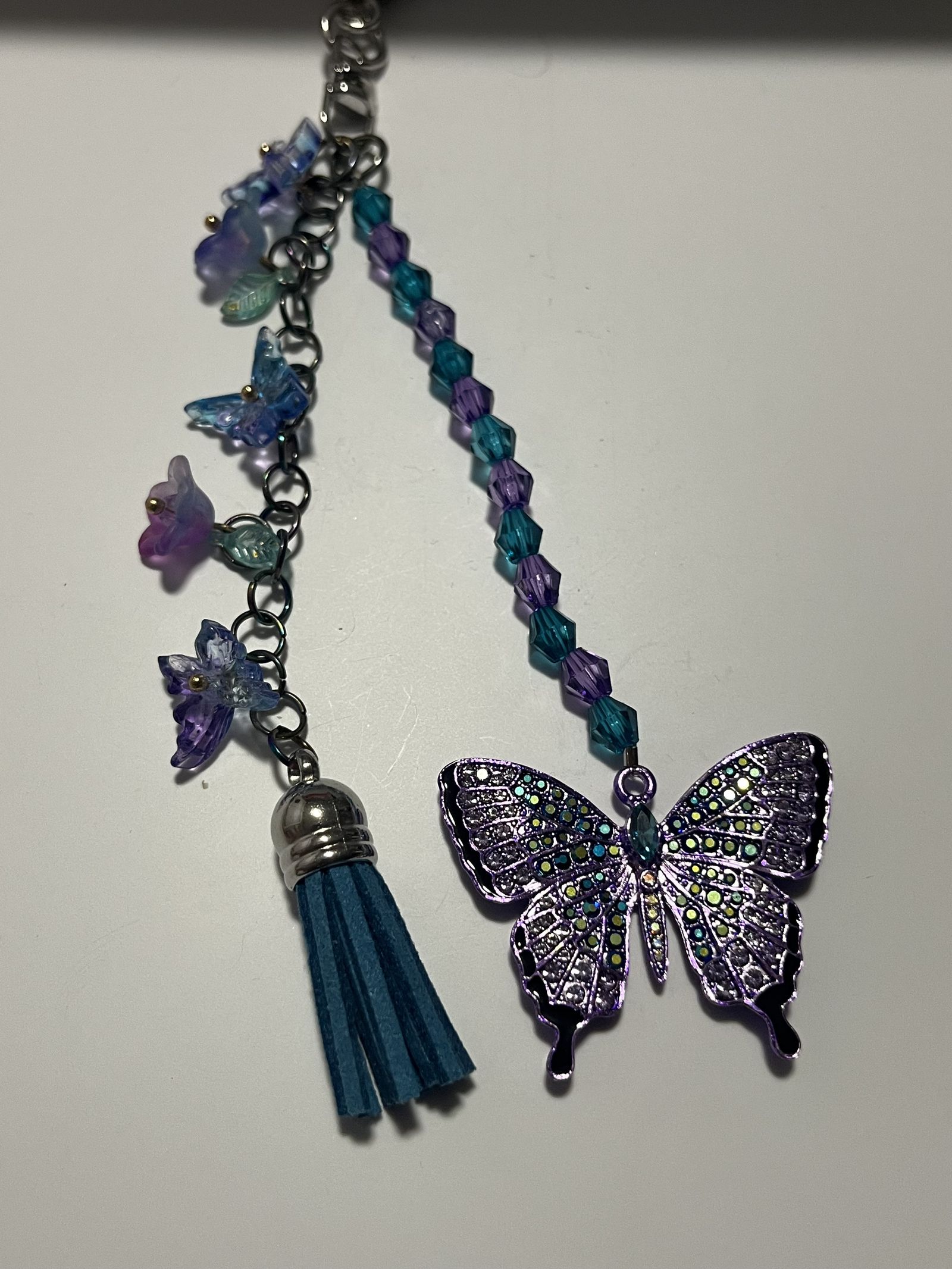 Teal and Purple Butterfly Accessory Charm