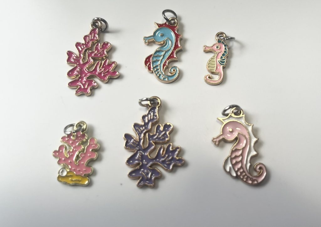 Ocean Seahorse & Coral Charms
