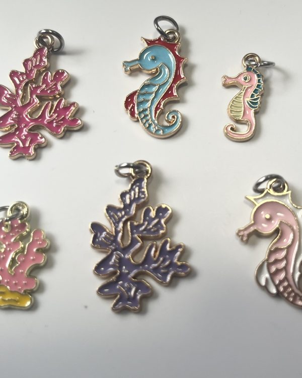 Ocean Seahorse & Coral Charms