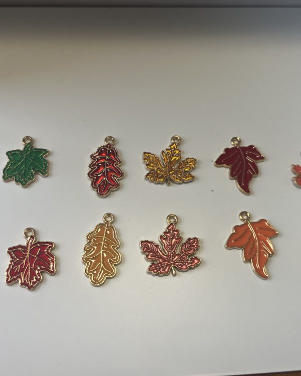 Autumn Foliage Enamel Leaf Charms